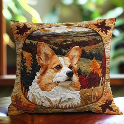 Corgi Dog With Autumn WO1908008CL Quilt Pillow Case