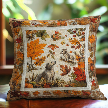 Dachshund Autumn WO0608031CL Quilt Pillow Case