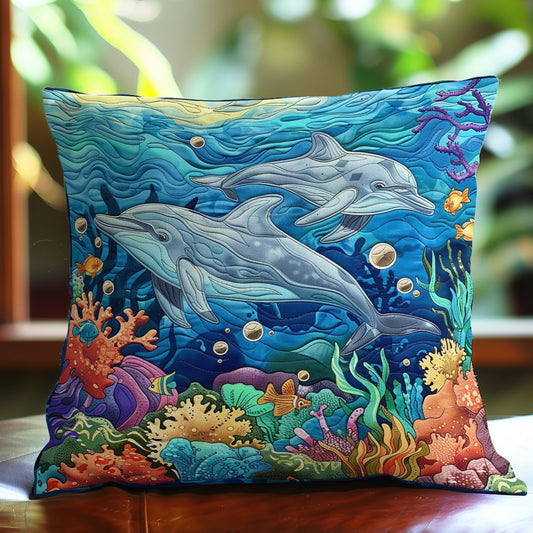 Dolphins Swimming In The Ocean WO1908019CL Quilt Pillow Case