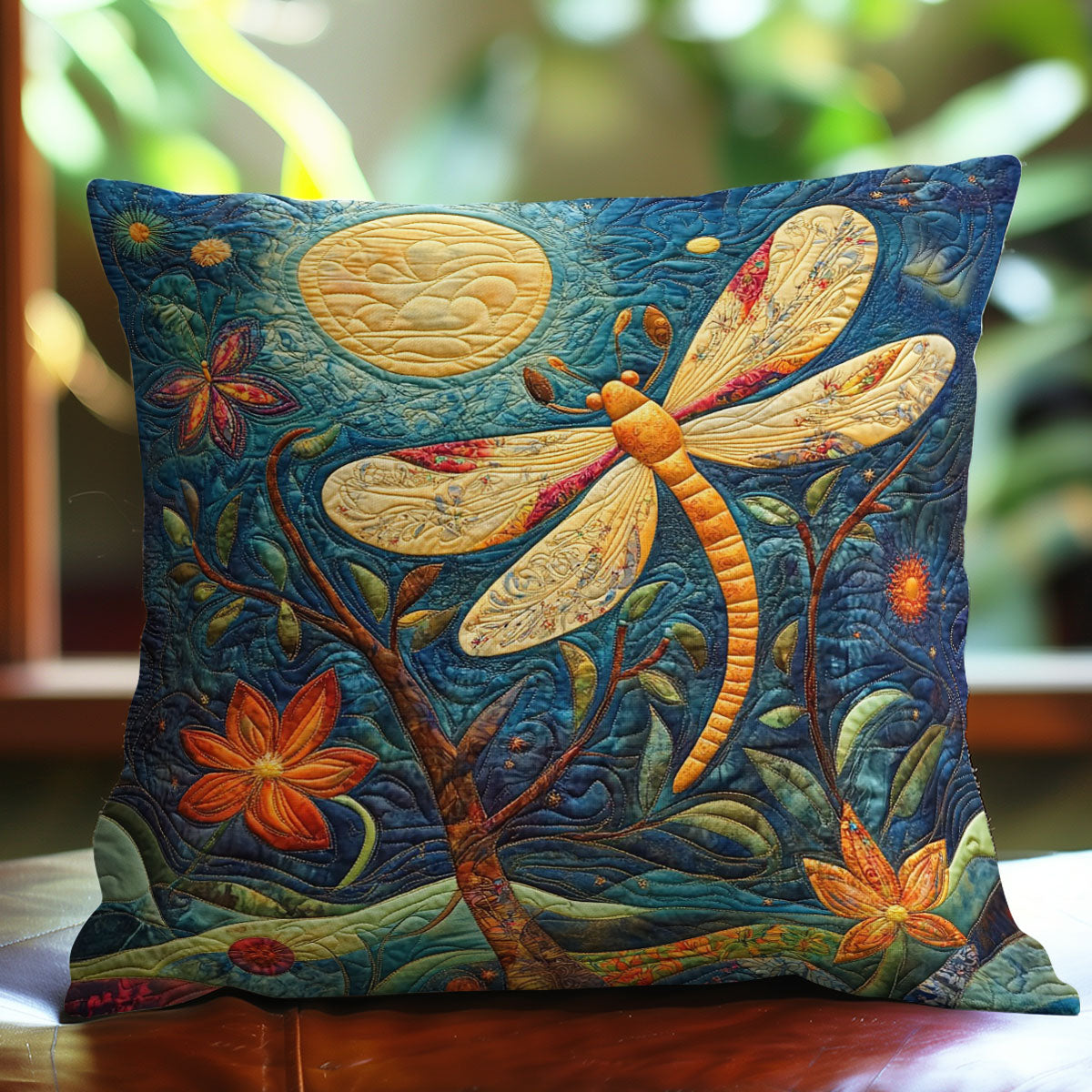 Dragonfly And The Moonlight WO0108048CL Quilt Pillow Case