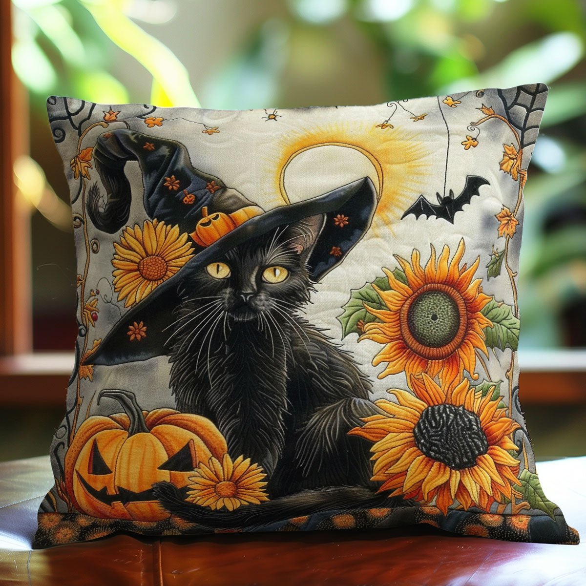 Enchanted Feline WO0808038CL Quilt Pillow Case