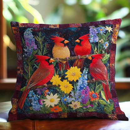 Four Cardinals WO0108029CL Quilt Pillow Case