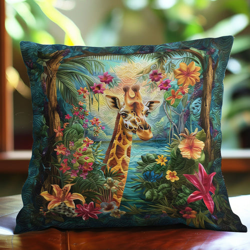 Giraffe In Bloom WO2308007CL Quilt Pillow Case