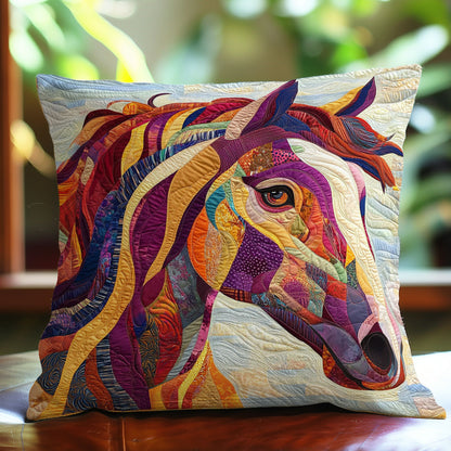 Horse Colorful WO0108014CL Quilt Pillow Case