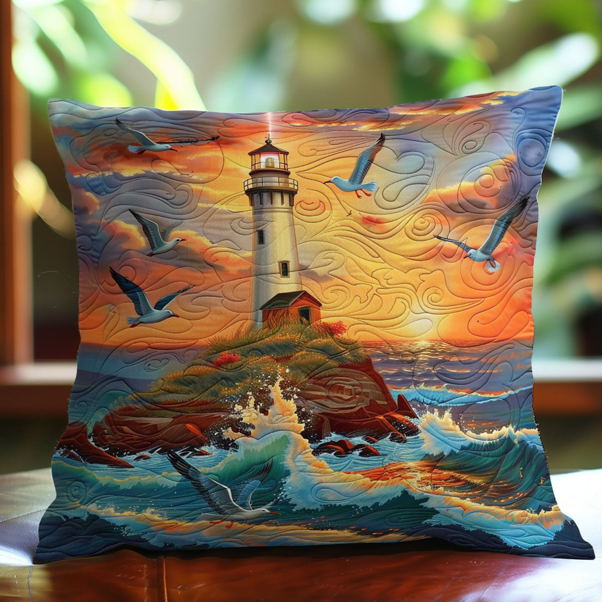 Lighthouse Light WO1008015CL Quilt Pillow Case