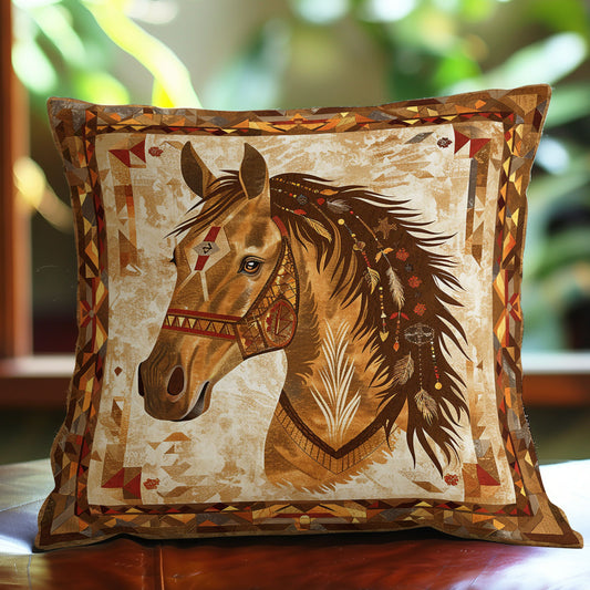 Native Horse WO1608042CL Quilt Pillow Case