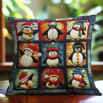 Penguins And Christmas WO2608045CL Quilt Pillow Case