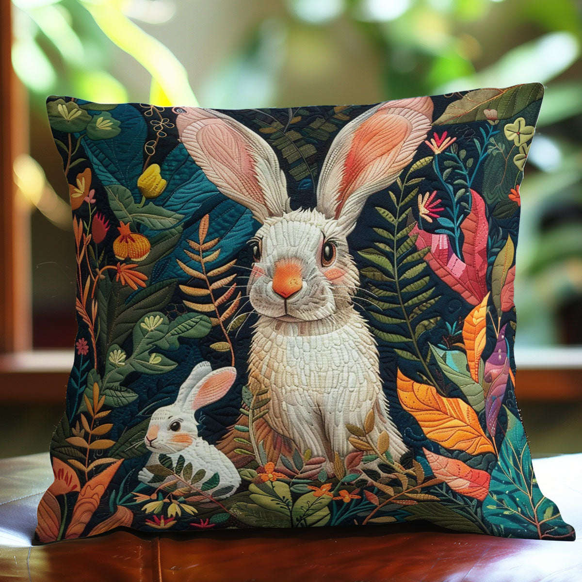 Rabbits In The Bushes WO3008042CL Quilt Pillow Case