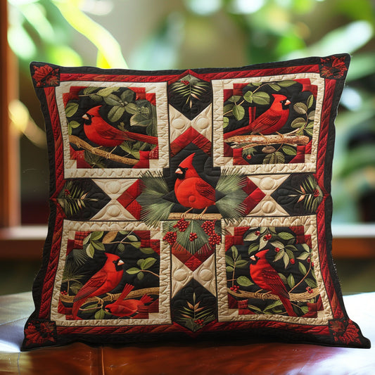 Red Cardinal WO2808002CL Quilt Pillow Case