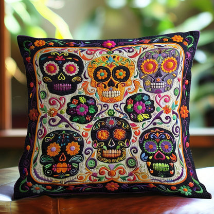 Skulls Colorful WO1308021CL Quilt Pillow Case