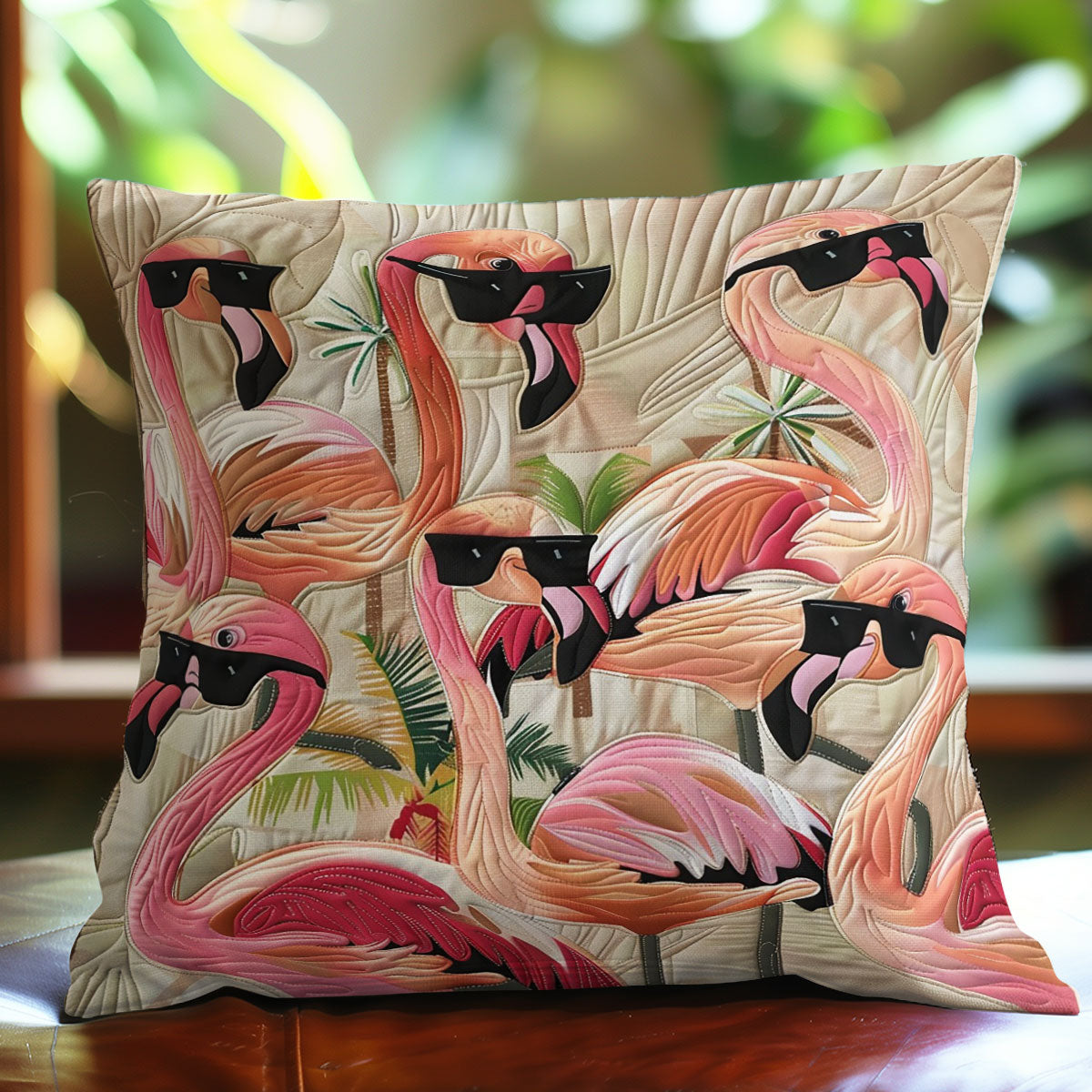 Tropical Flamingo Style WO1308006CL Quilt Pillow Case