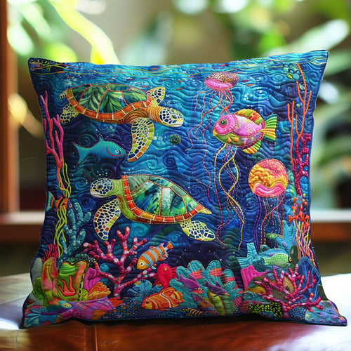 Turtle Ocean Colorful WO0808034CL Quilt Pillow Case