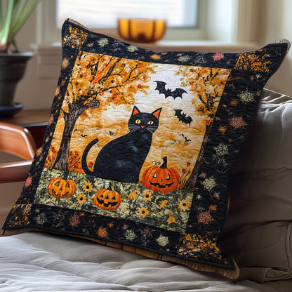 Black Cat Halloween WO0108008CL Quilt Pillow Case