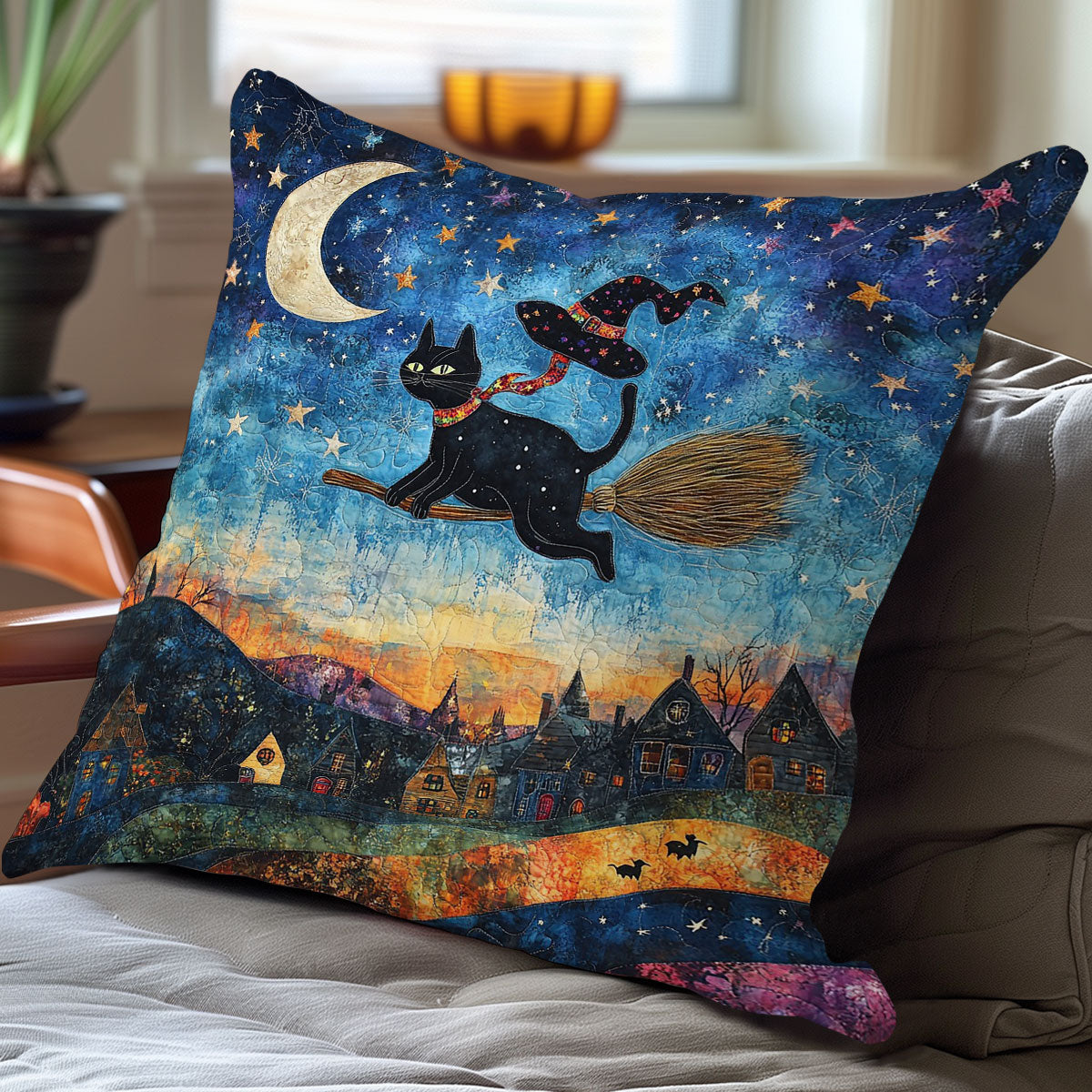 Black Cat WO0608010CL Quilt Pillow Case