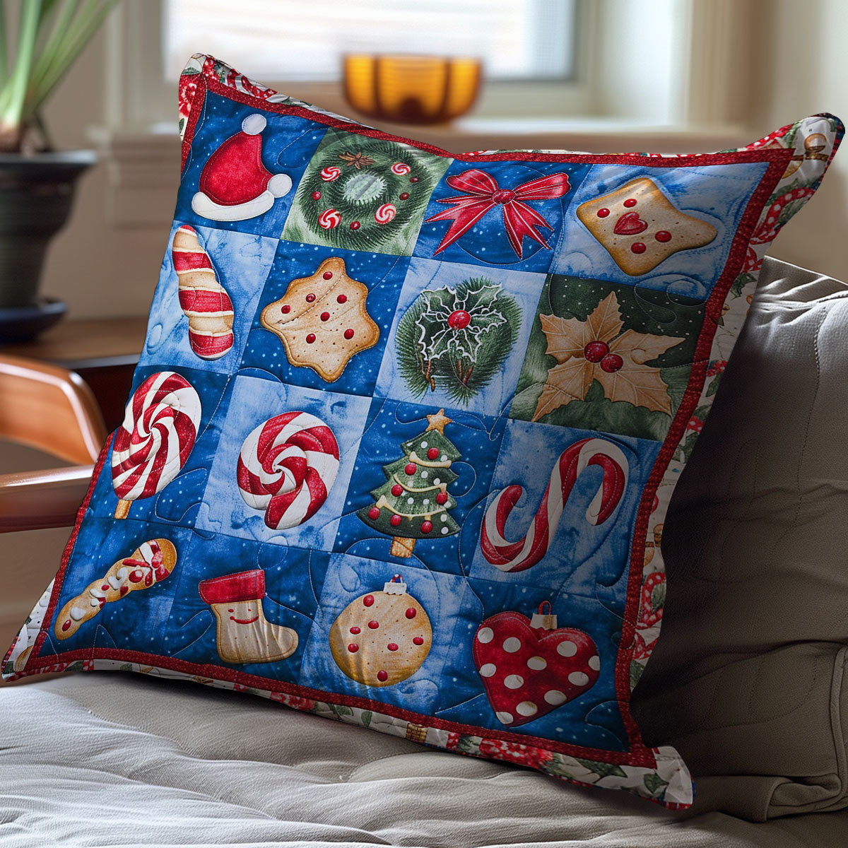 Candy Christmas WO2507019CL Quilt Pillow Case