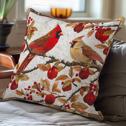 Cardinal With Berries WO1608031CL Quilt Pillow Case