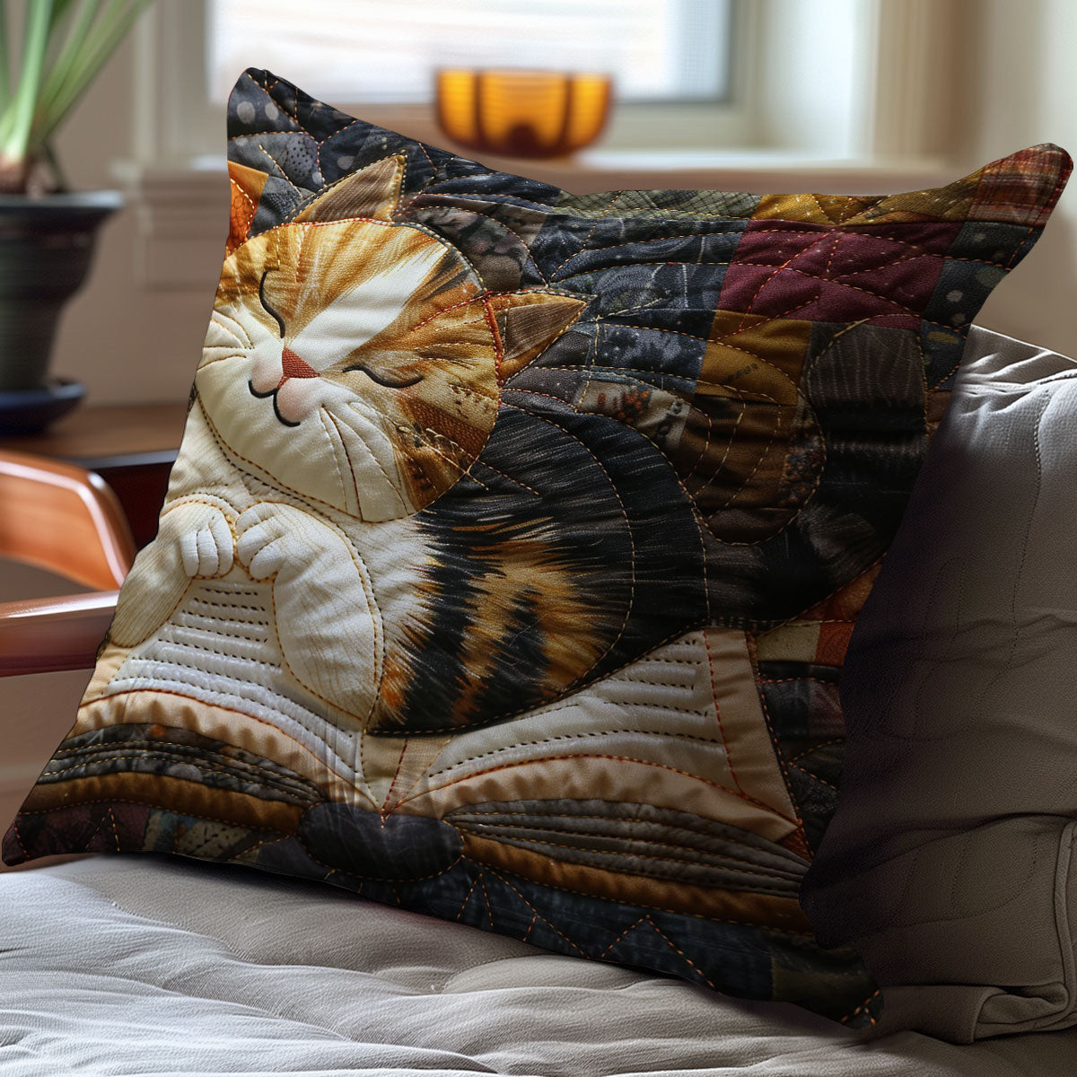 Cat And Book WO2607016CL Quilt Pillow Case