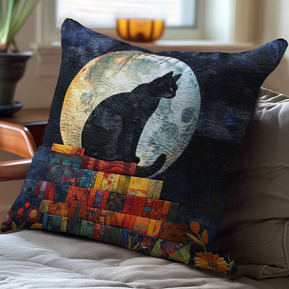 Cat And Moon WO2607014CL Quilt Pillow Case