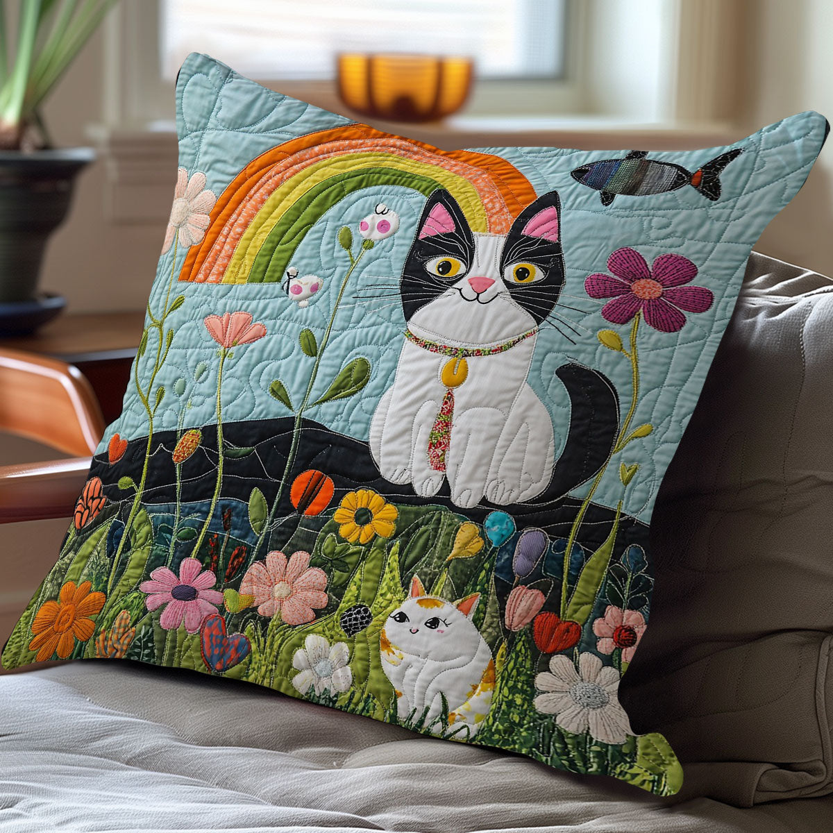 Cat WO0108041CL Quilt Pillow Case