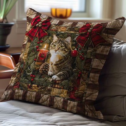 Cats Clebrate Christmas WO2607011CL Quilt Pillow Case