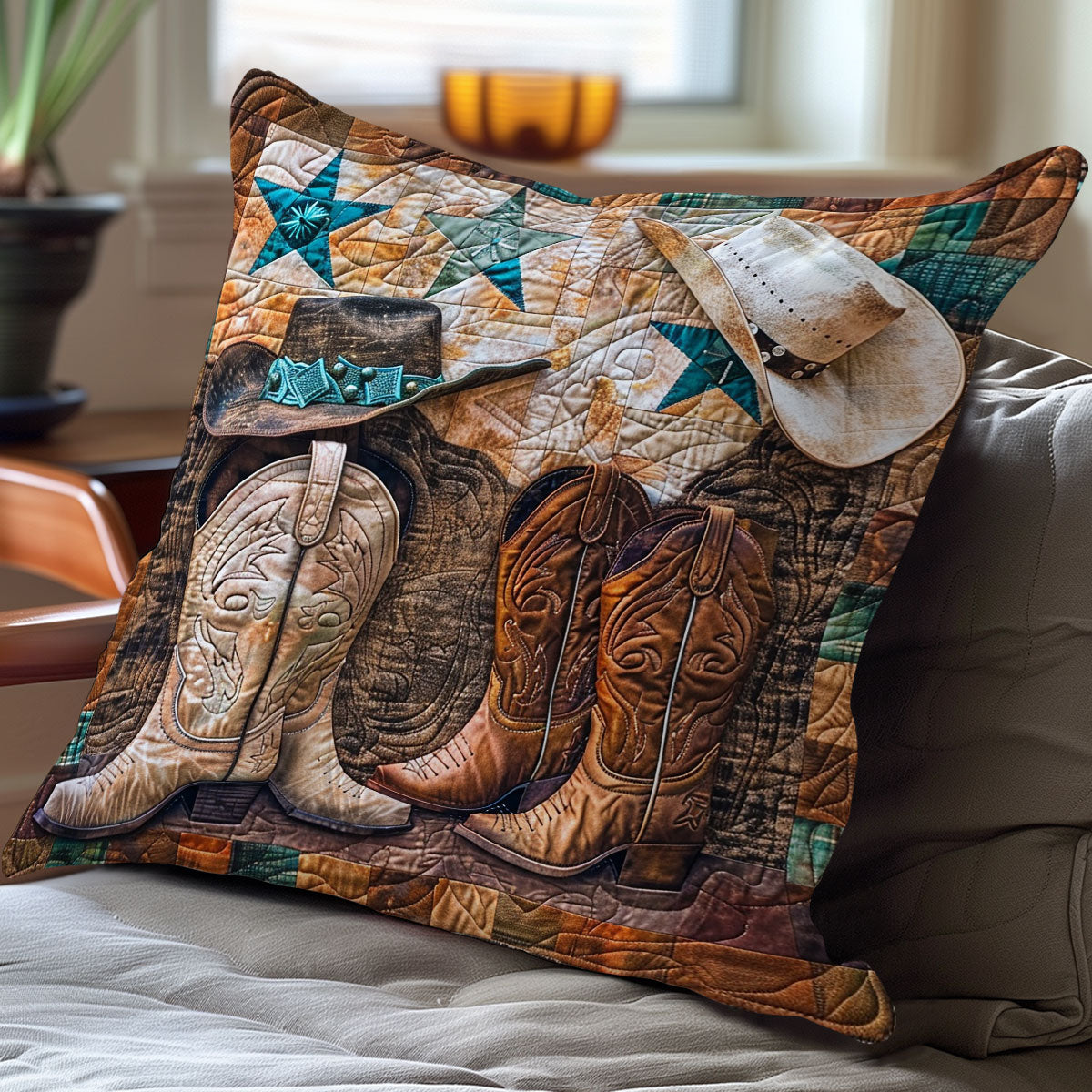 Cowboy Boots And Hats XR1607008CL Quilt Pillow Case