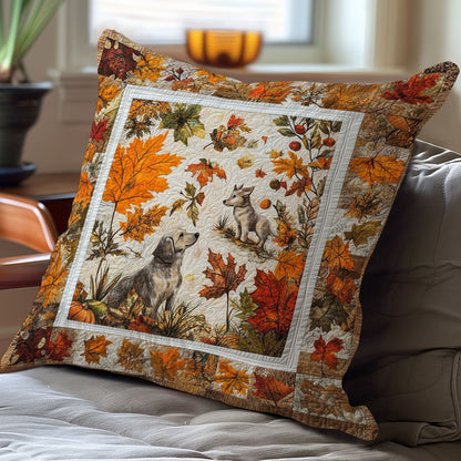 Dachshund Autumn WO0608031CL Quilt Pillow Case