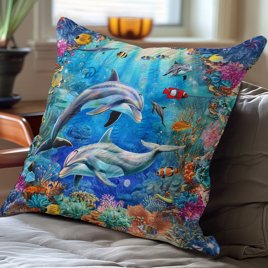 Dolphin And Ocean Environment WO2208013CL Quilt Pillow Case