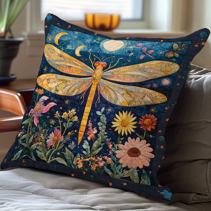 Dragonfly And Flowers WO0108049CL Quilt Pillow Case