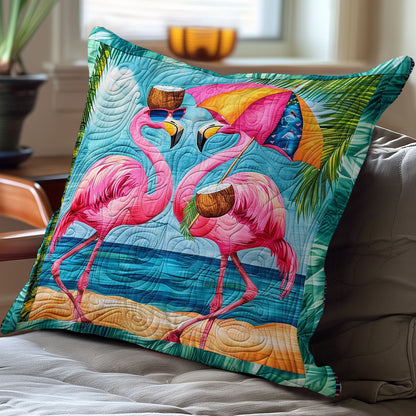 Flamingo At The Beach WO1008001CL Quilt Pillow Case