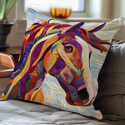 Horse Colorful WO0108014CL Quilt Pillow Case