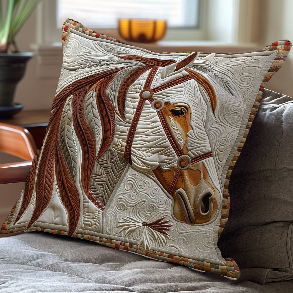 Horse Native WO1608038CL Quilt Pillow Case