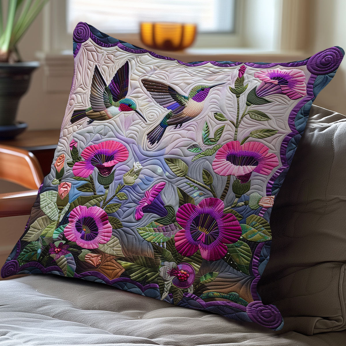 Hummingbirds XR2606012CL Quilt Pillow Case