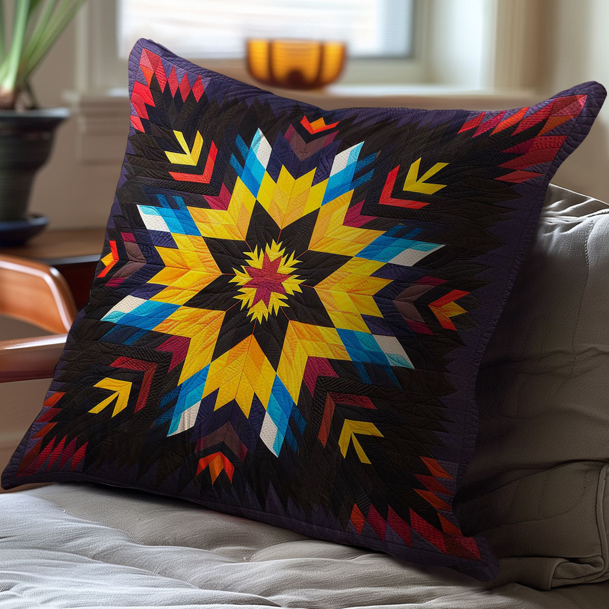 Native American Inspired Star WJ2506022CL Quilt Pillow Case