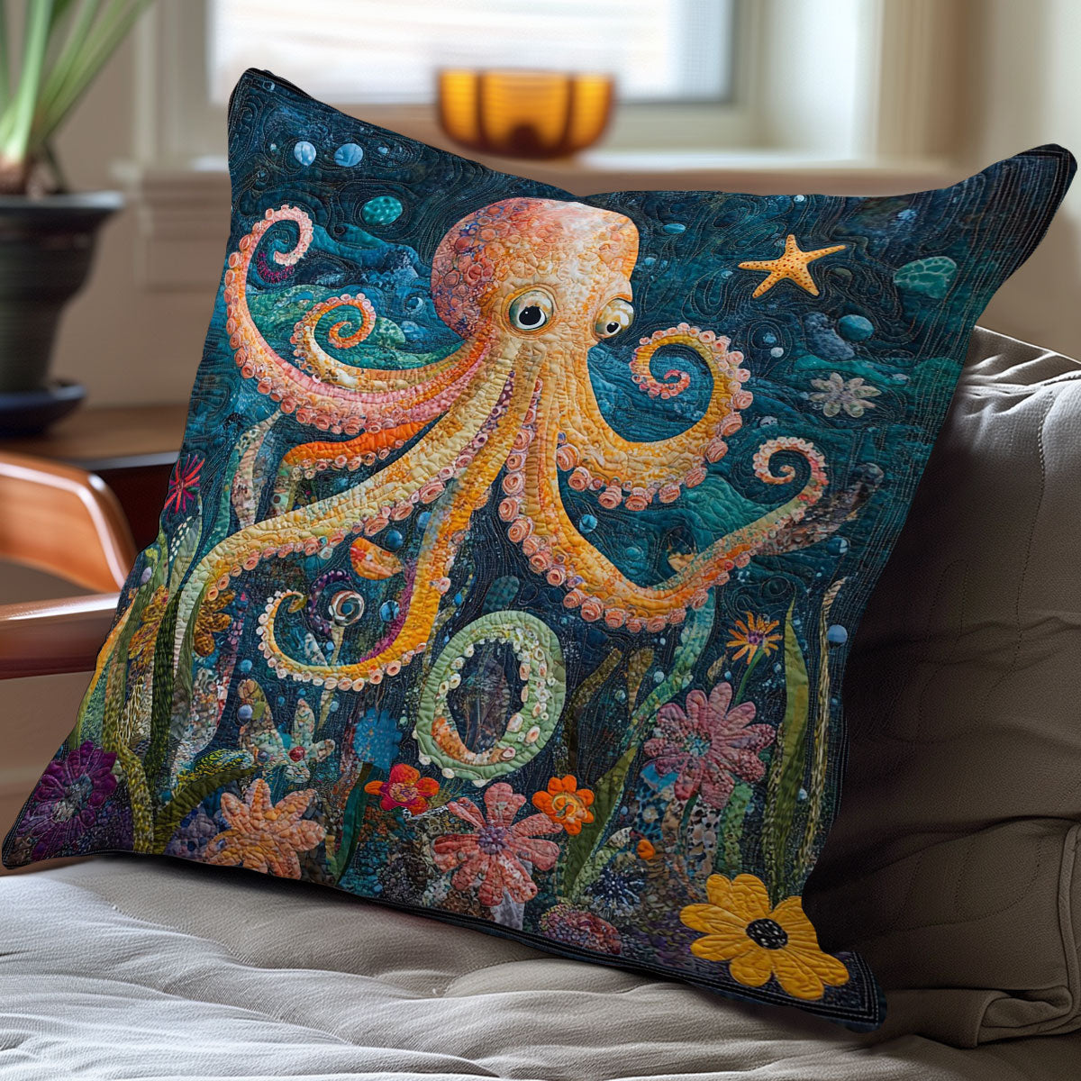 Octopus WO0108043CL Quilt Pillow Case