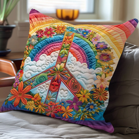 Rainbow And Peace Symbol WO2208040CL Quilt Pillow Case