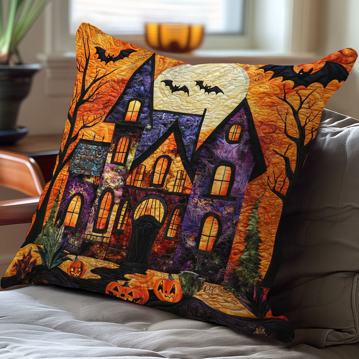 Scary House WO3107036CL Quilt Pillow Case