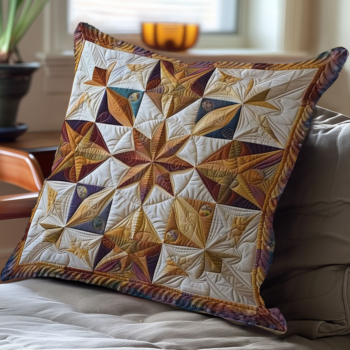 Star Pattern WO2008015CL Quilt Pillow Case