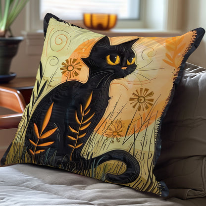 Whimsical Cat WO1908014CL Quilt Pillow Case