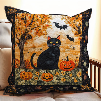 Black Cat Halloween WO0108008CL Quilt Pillow Case