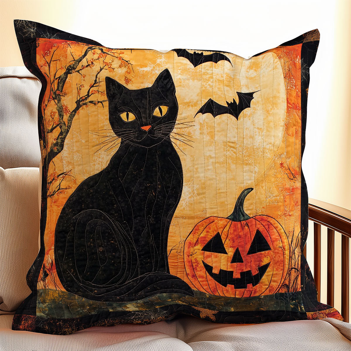 Black Cat WO0108007 CL Quilt Pillow Case