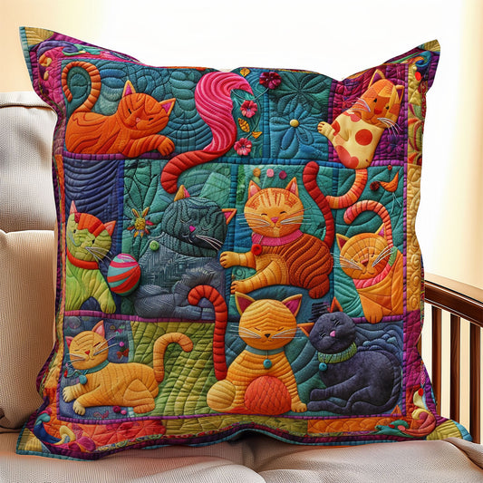 Cute Cats And Colorful Yarns XR0108036CL Quilt Pillow Case