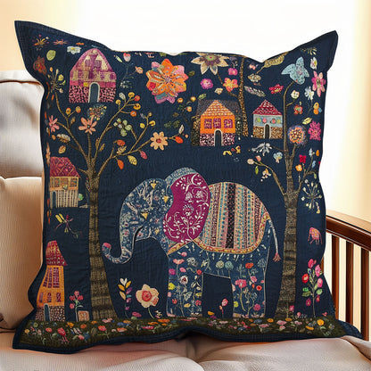 Elephant And Flowers WO0108011CL Quilt Pillow Case