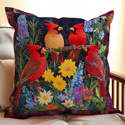 Four Cardinals WO0108029CL Quilt Pillow Case