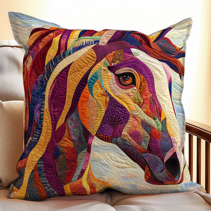 Horse Colorful WO0108014CL Quilt Pillow Case