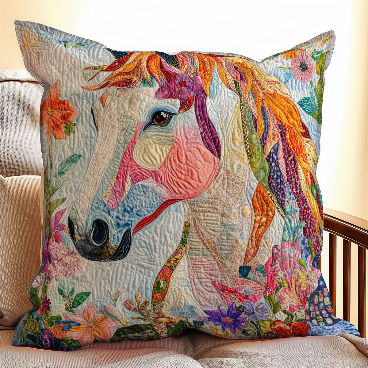 Horse WO0108026CL Quilt Pillow Case