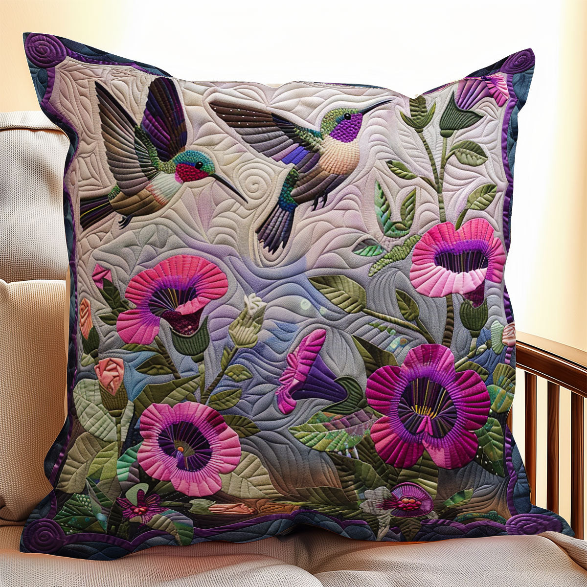 Hummingbirds XR2606012CL Quilt Pillow Case