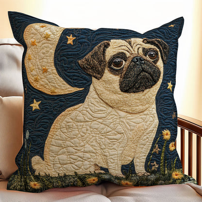 Pug Dog WO0108021CL Quilt Pillow Case