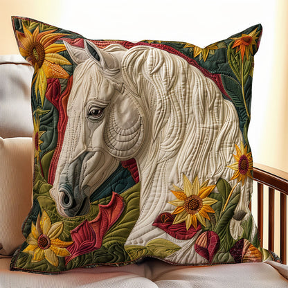 Sunflower Garden Horse XR2507015CL Quilt Pillow Case