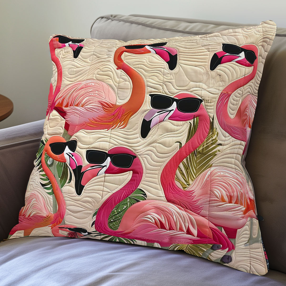 Chic Flamingo Fashion WO1308005CL Quilt Pillow Case