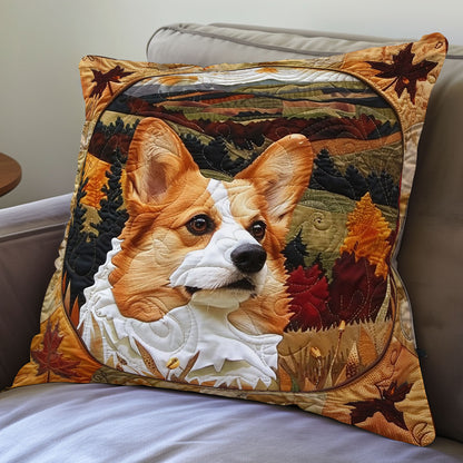 Corgi Dog With Autumn WO1908008CL Quilt Pillow Case